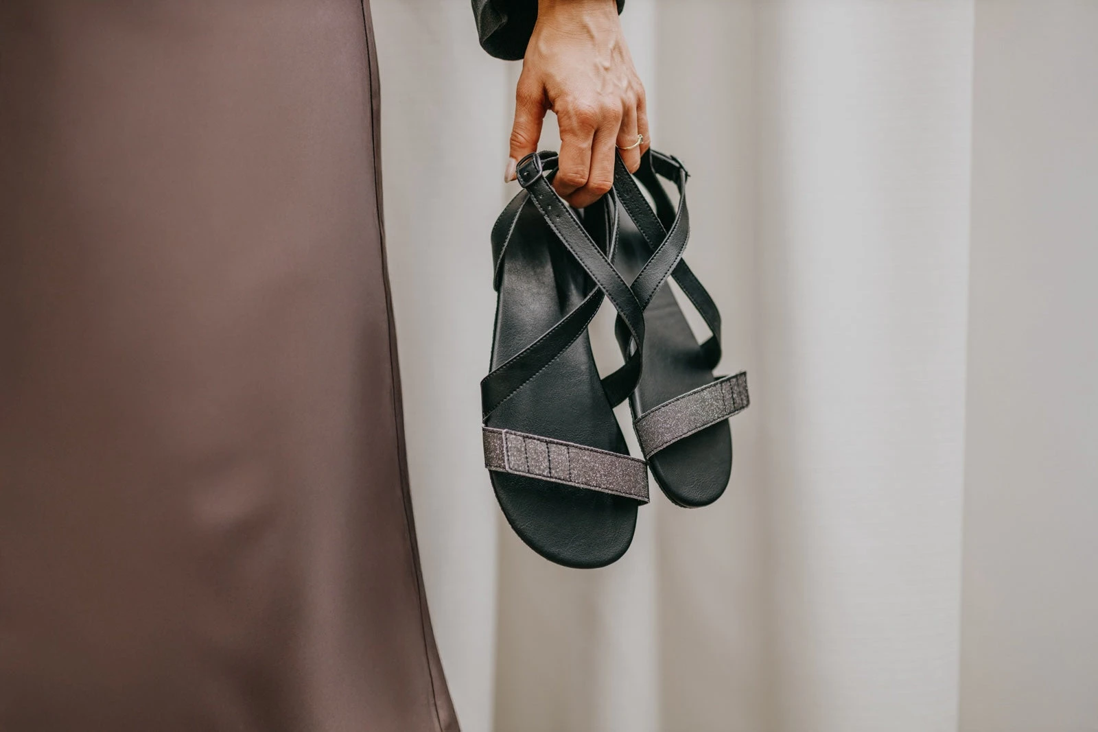 Сандалии Ahinsa Hava Sparkle Barefoot — чёрный, фото 15