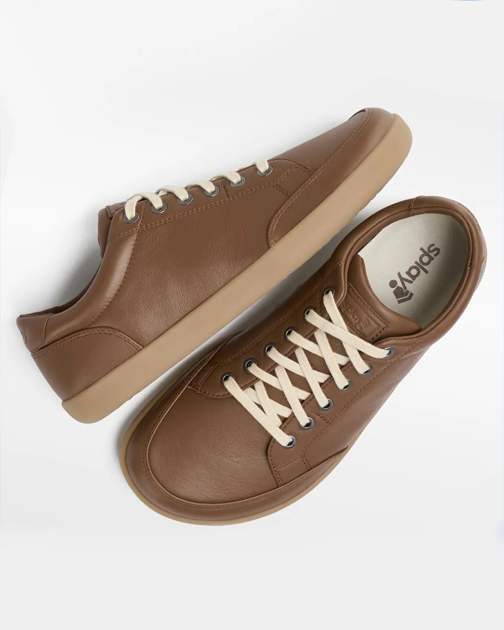 Босоногие кожаные кеды Splay FREESTYLE LEATHER — Chestnut, фото 2