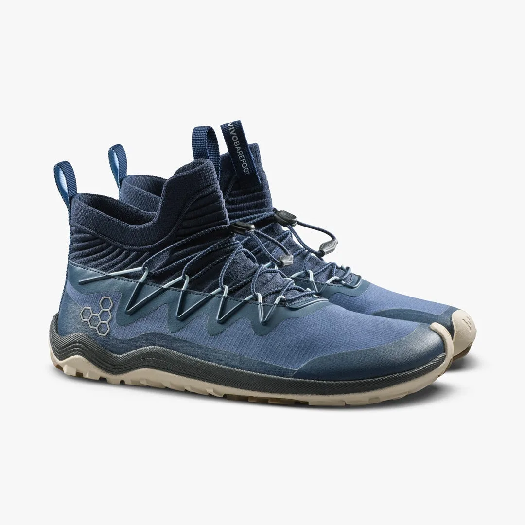 Ботинки Vivobarefoot Primus Trail Flow Mid II — мужская модель, тёмно-синий, фото 4